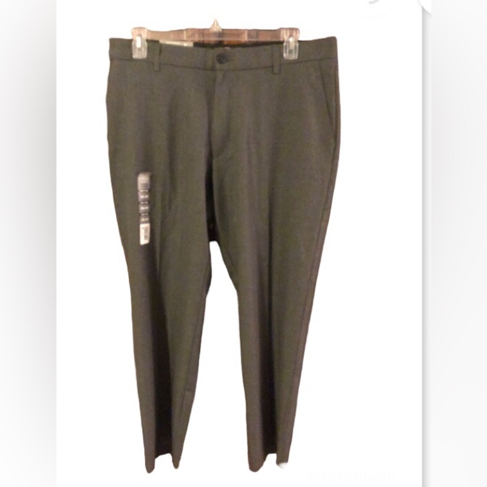 Falls Creek Mens Easy Care Flat Front Dress Pants, Straight Fit, 38x30